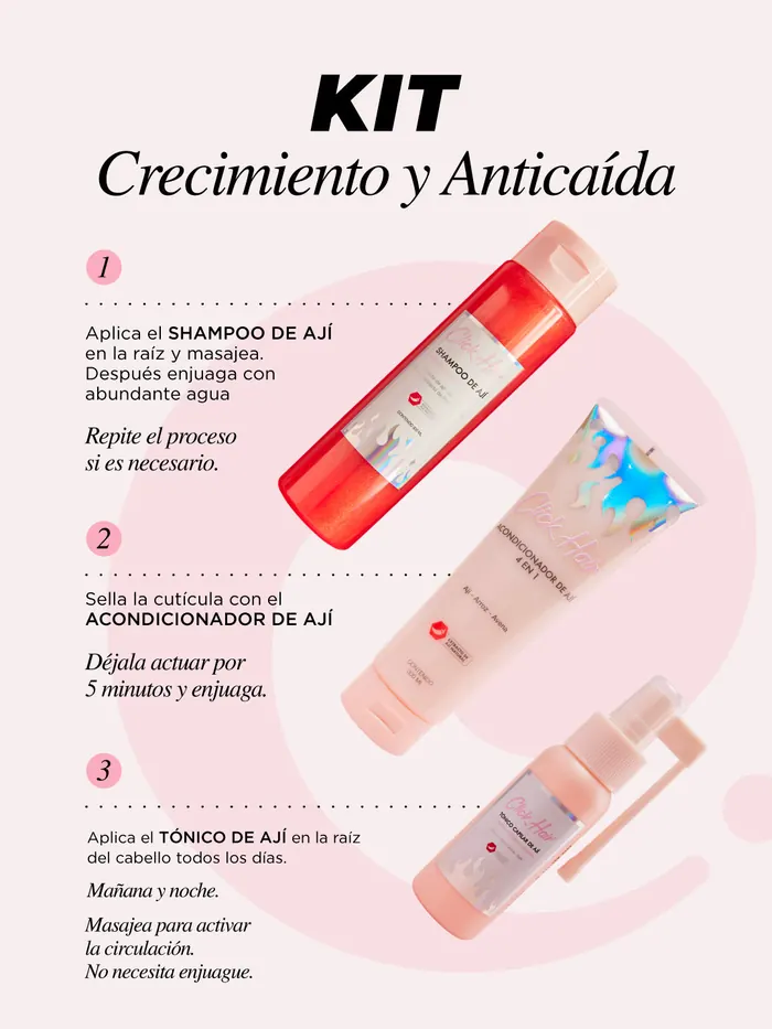 Kit Crecimiento y Anticaída: rutina en tres pasos